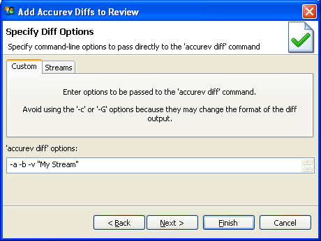 Add AccuRev Diffs