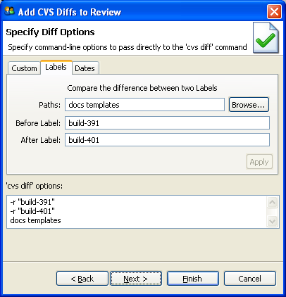 Upload the difference between two Labels