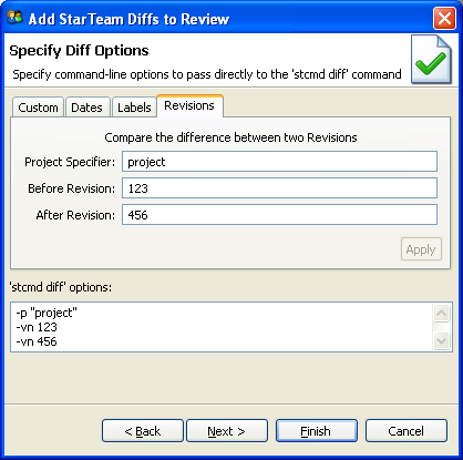 Upload the difference between two Revisions