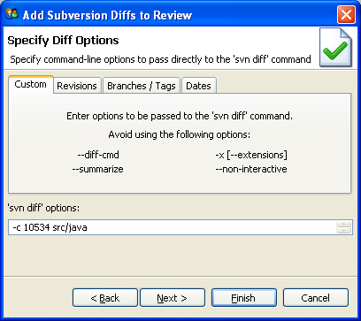 Add Subversion Diffs