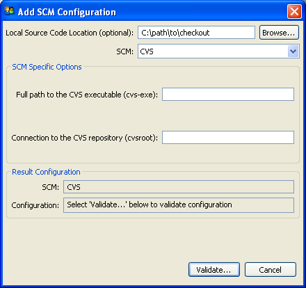 CVS SCM Configuration