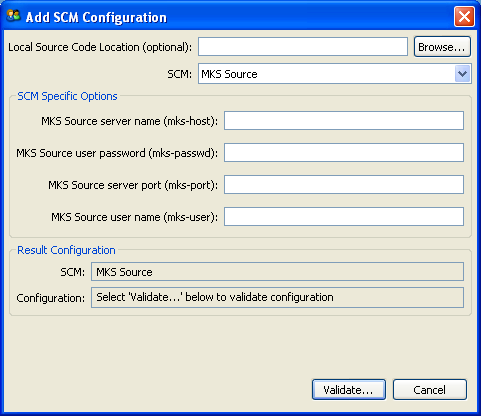 MKS SCM Configuration