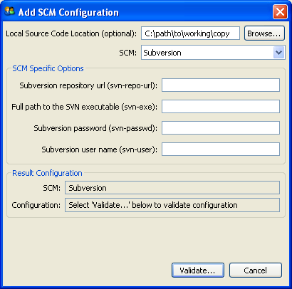 Subversion SCM Configuration